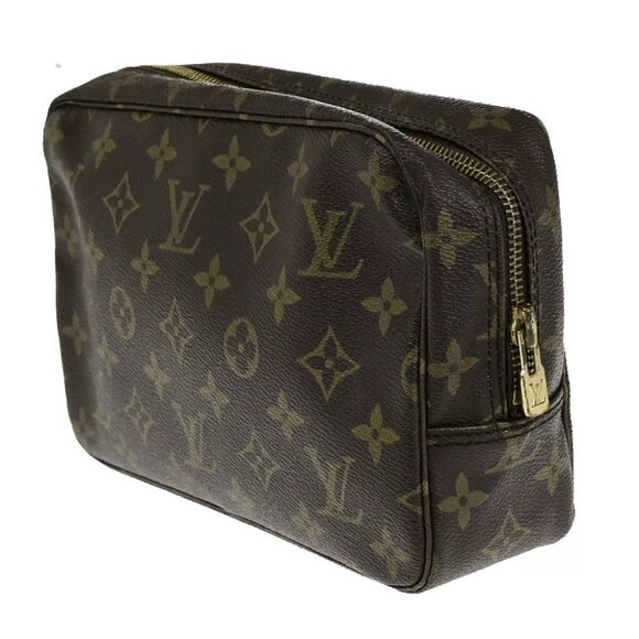 LOUIS VUITTON Trousse Toilette 23 Clutch Hand Bag Monogram Brown - Picture 1 of 14